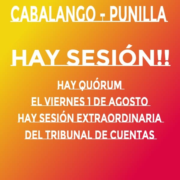 HAY SESION !!!